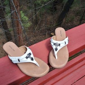 White,silver sandles